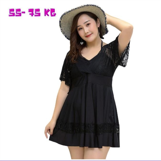Swimsuit Wanita Rok Lace Celana Pendek Big Size Seksi Baju Pantai Dres
