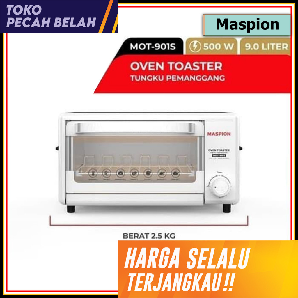 Oven Listrik MOT-901S Oven Toaster Pemanggang 9 Liter Maspion