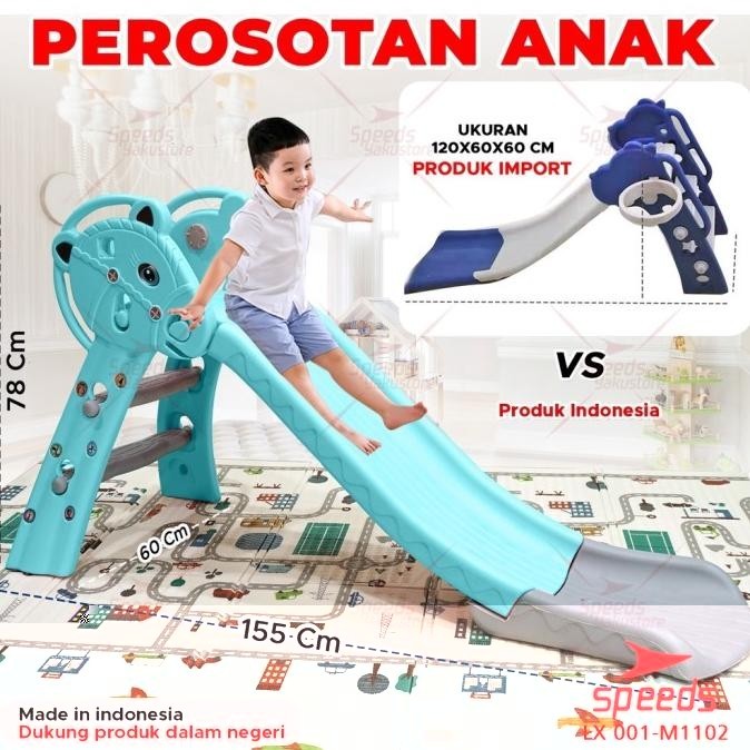 Perosotan Anak Mainan Seluncuran + Basket Mini Anak Playground