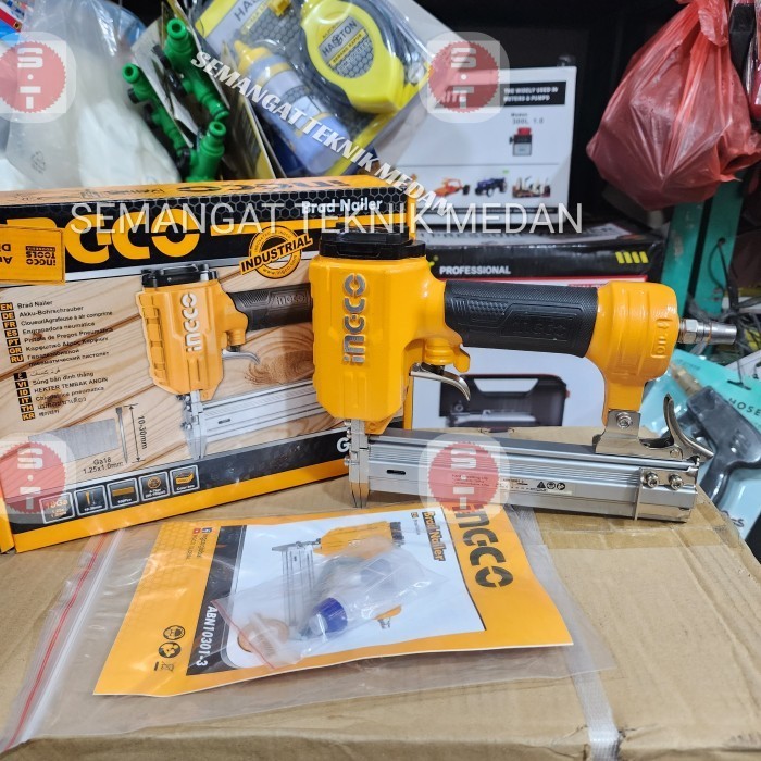 

F30 AIR NAILER GUN STAPLES ANGIN PAKU TEMBAK LURUS INGCO ABN10301-3