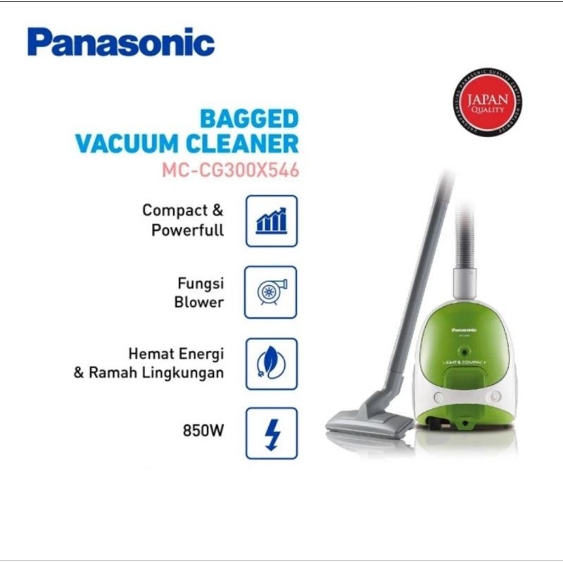 PANASONIC MC CG300 VACUUM CLEANER LIGHTWEIGHT PENYEDOT DEBU