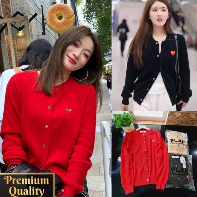 Cardigan knit basic import play CDG