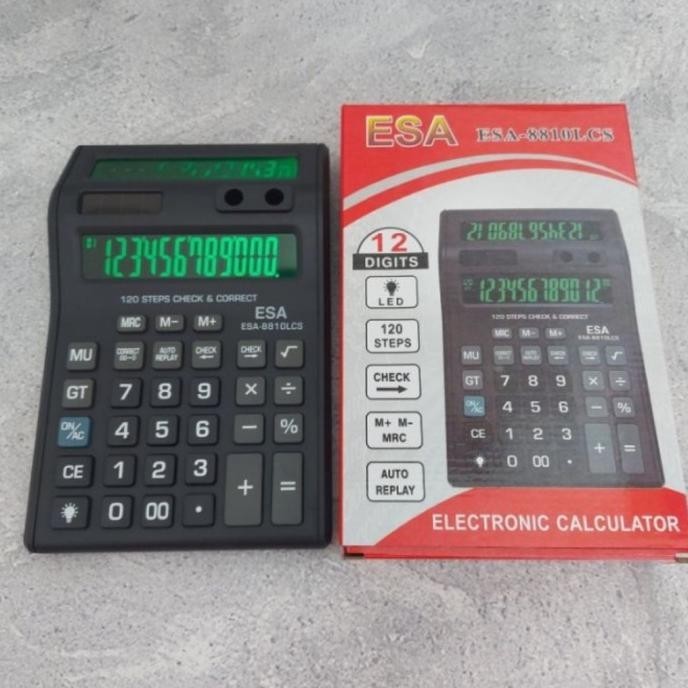 

Terjangkau - Kalkulator 2 sisi 2 layar ESA-8122TX Check Correct 12 Digit !