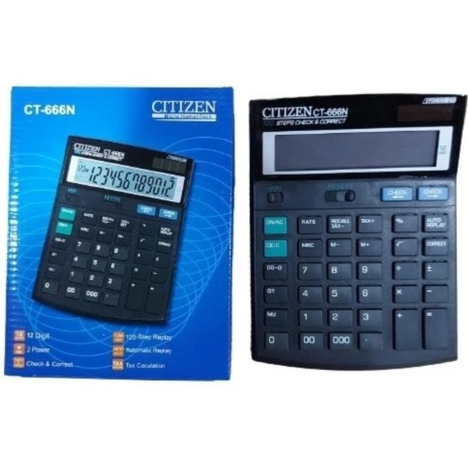 

Terjangkau - Kalkulator CITIZEN CT-666N Calculator Check Correct Cek Ulang CT666N ~