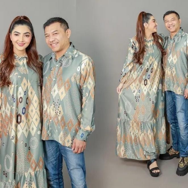 Baju Couple Sarimbit Keluarga Muslim Gamis Koko Lebaran Silk Premium Berkualitas