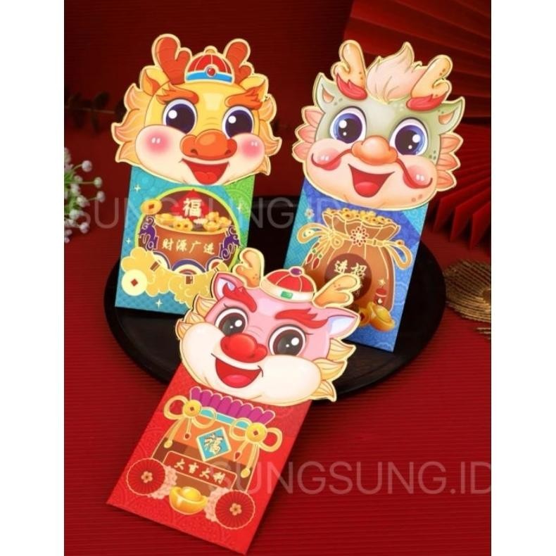 

Flash Sale Angpao Imlek 2024/Angpao Imlek Shio Naga/Angpao Imlek 3D/Amplop Imlek Cod