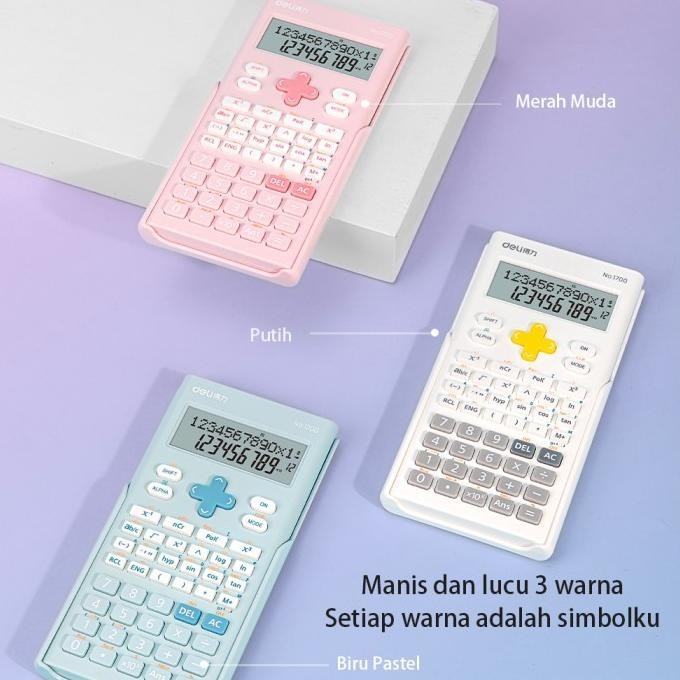 

Hot - Deli Scientific Calculator/ Kalkulator Ilmiah 12 Digit 240 Fungsi 1700