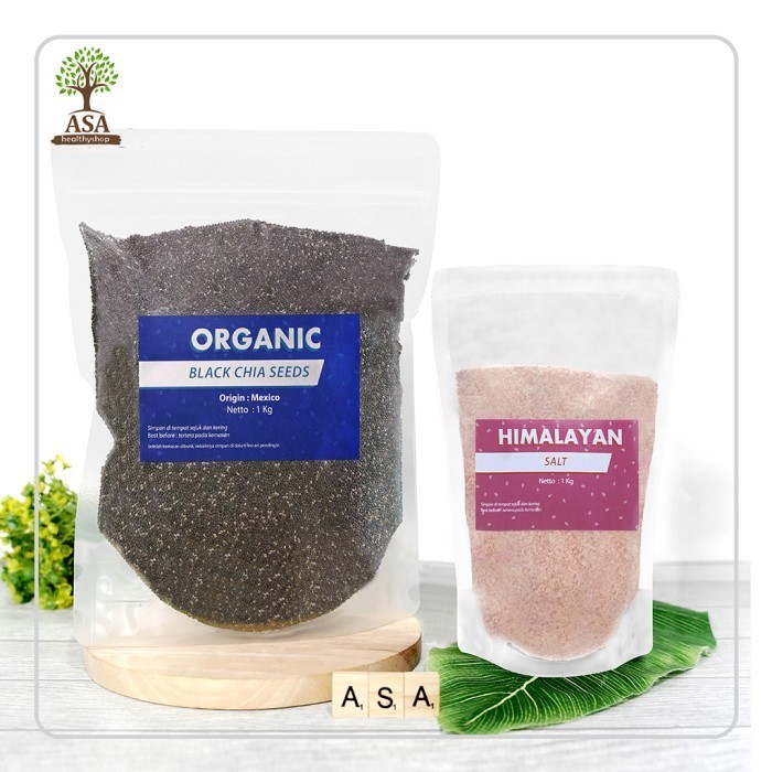 

Ready - Bundling Premium Organic Chia Seed Mexico 1 Kg Dan Himalayan Salt 1 Kg