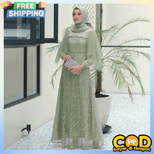 Bj Dreas Branded Bahan Tebal Famis Pesta Kondangan Juba Dris Modern Kasual Buju Ghames Maxi Cewe Can