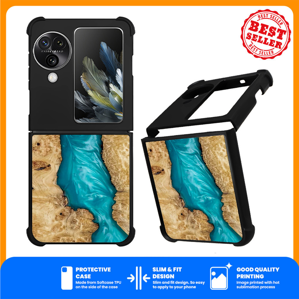 Case Casing Oppo N3 Flip Wood Resin Print YD1286A