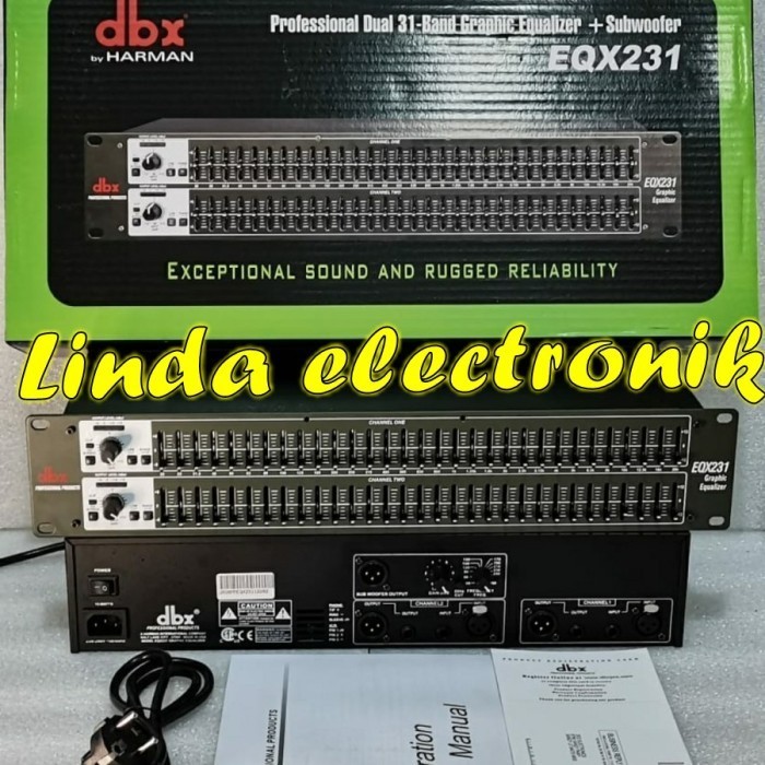 EQUALIZER DBX EQX231 PLUS SUBWOOFER/EQUALISER DBX EQX 231 NEW