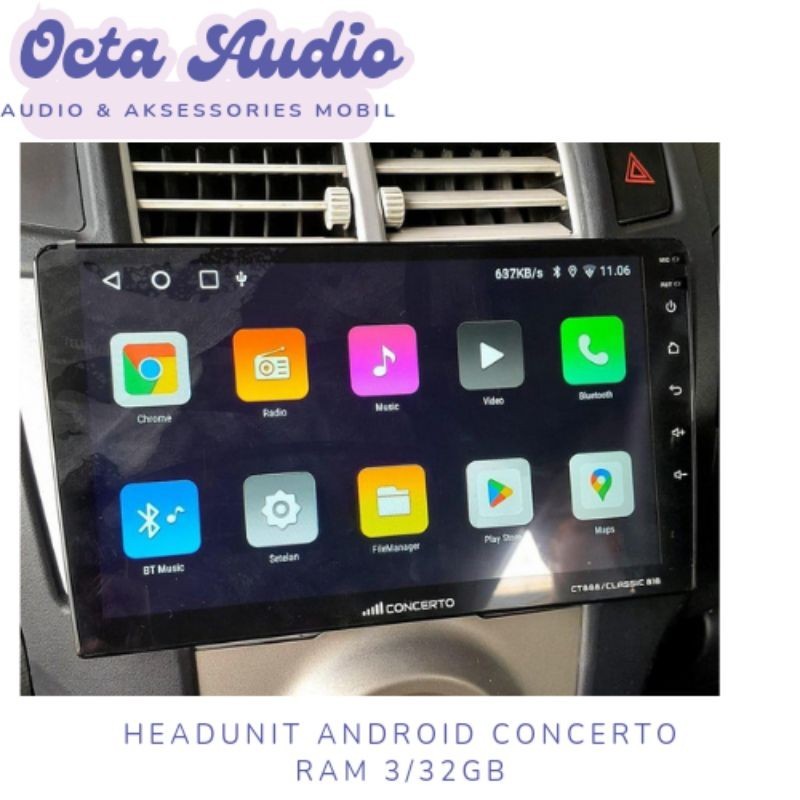 Headunit Android Concerto Ram3/32GB