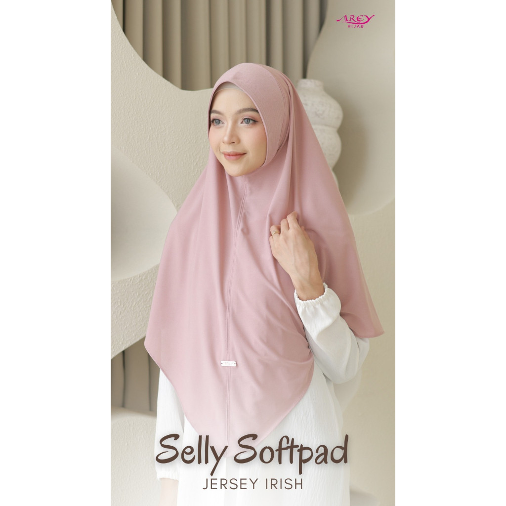 EQ4 408 SELLY SOFTPAD ORI AREY HIJAB JILBAB KHIMAR INSTAN SELLY SOFT PAD BERGO SOFT PET JERSEY IRISH