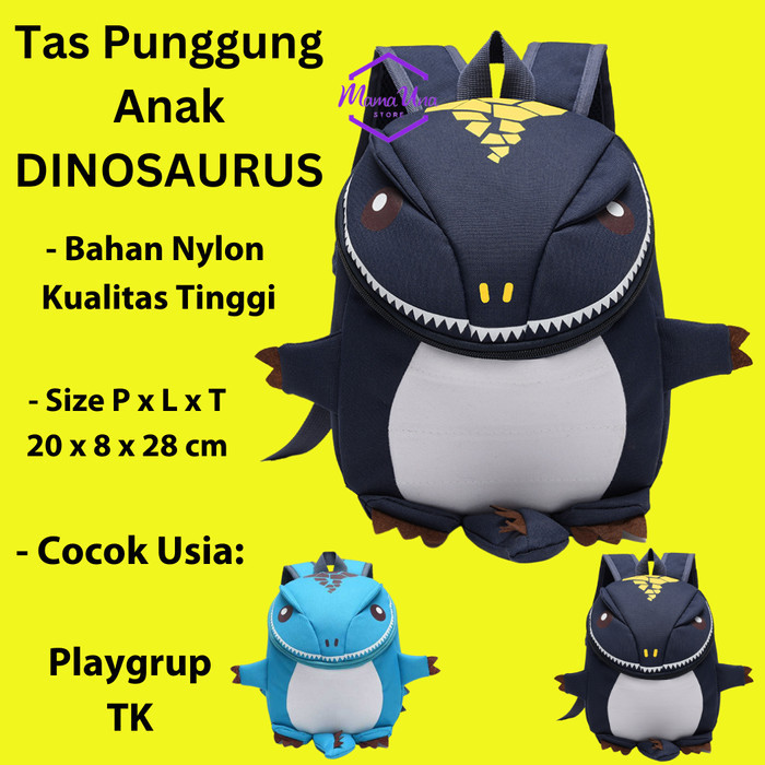 Tas Punggung Dinosaurus Ransel Anak cowok cewek PAUD TK SD Backpack