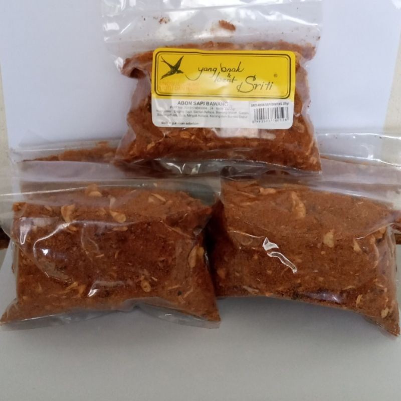 

Abon Daging Sapi Sriti Bawang (Kuning) 200Gr