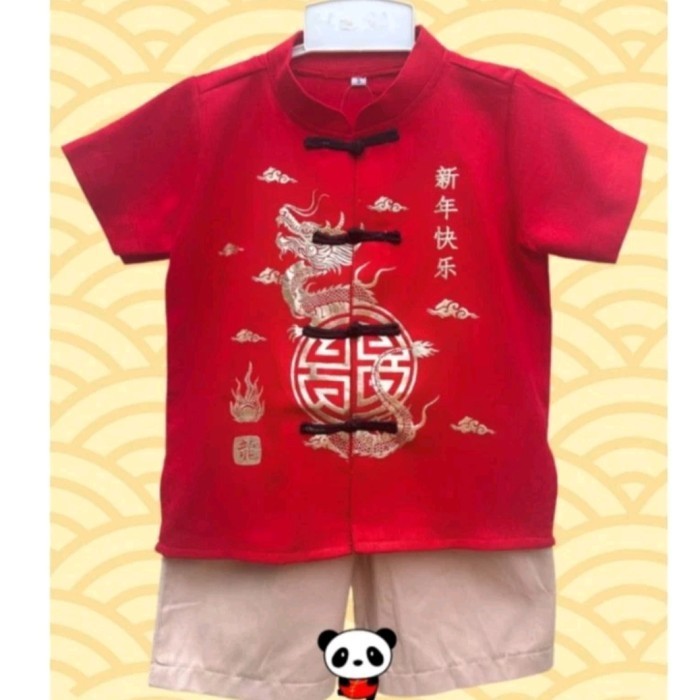 TERBARU baju Imlek anak laki-laki usia 1-10 tahun cheongsam anak import sri8