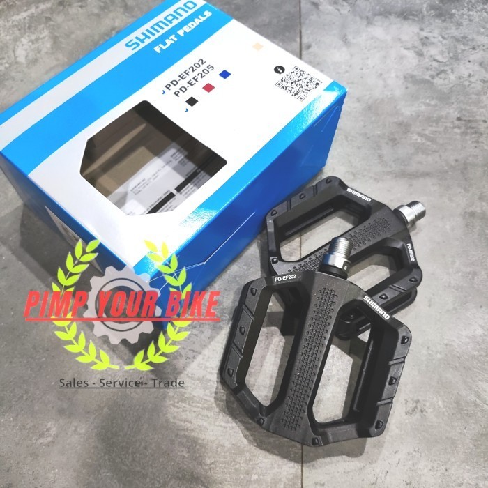 PEDAL SHIMANO FLAT PD EF 202 ALLOY BLACK EF202
