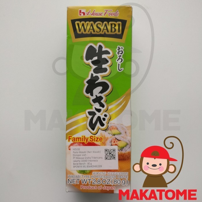

House Neri Wasabi Tube Jumbo 80Gr Pasta Paste 80 Gr Foods Faly Pa