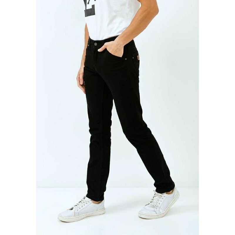 NEW LAUNCHING TERMURAH CELANA JEANS SLS073 CELANA LOIS HITAM JEANS PRIA SLIM STRETCH MELAR LOIS