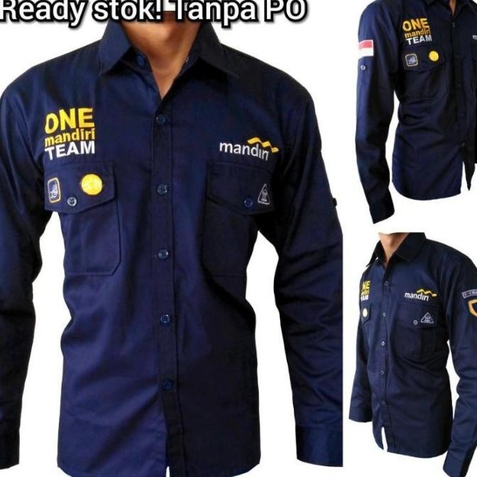 Seragam Bank mandiri PDL Baju Mandiri Baju One mandiri Team READY STOK