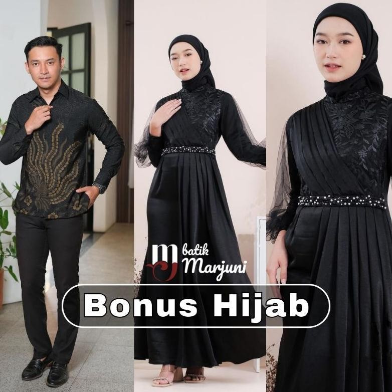 "Limited Time" (ADA JUMBO) Amara Dress Couple Kemeja Batik gamis busui Brokat kombinasi gamis muslim wanita gamis premium ||