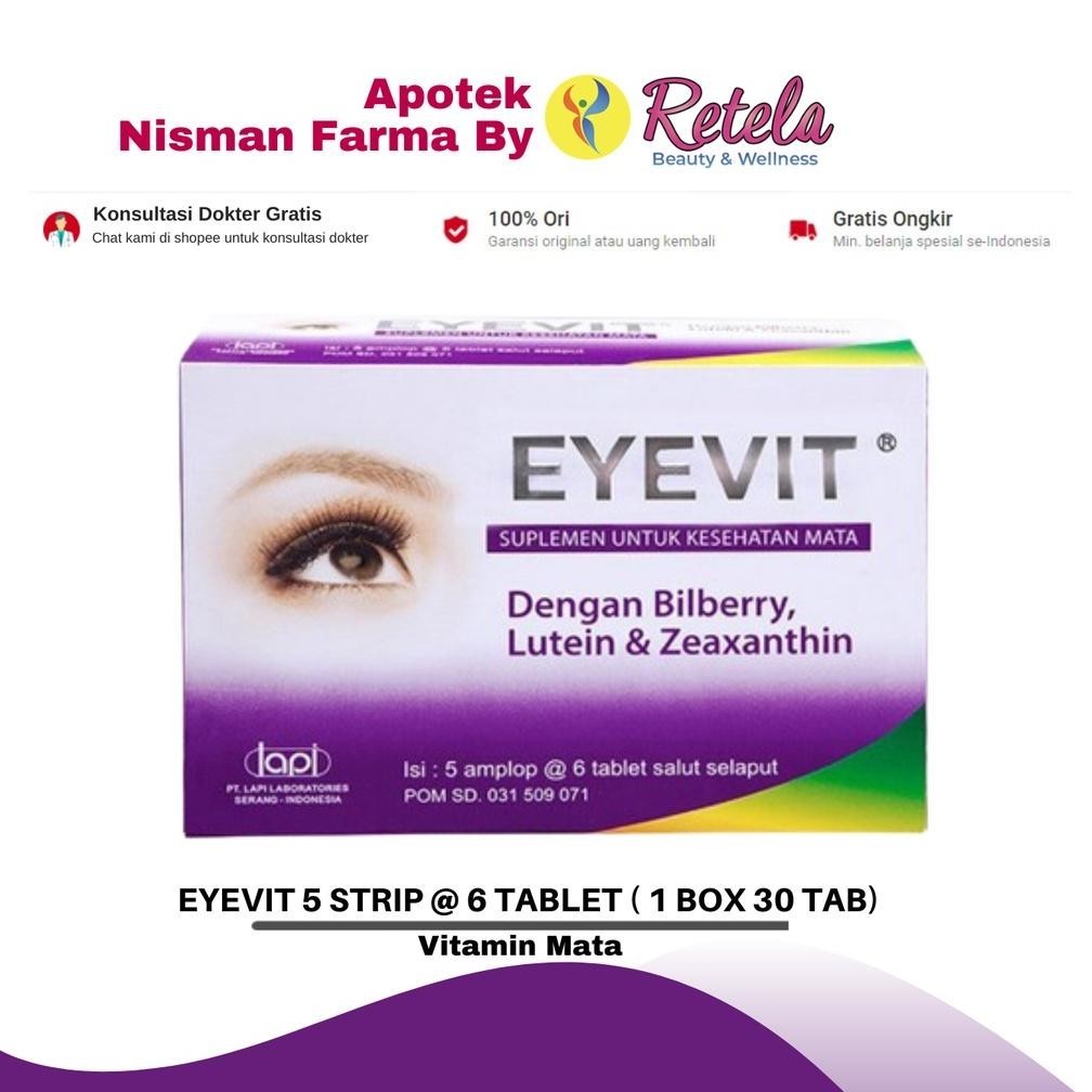 Ready>>> Eyevit 1 Box Isi 30 / Vitamin Mata