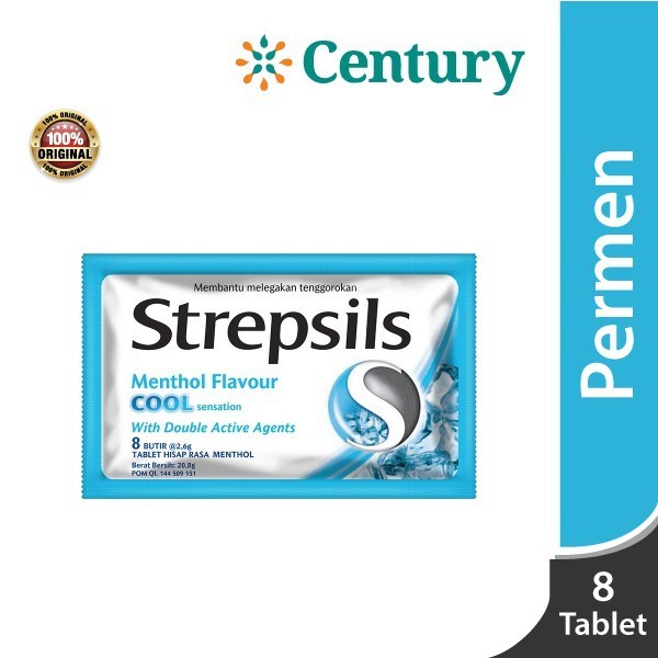 

Strepsils isi 8's dan 12's /Cool/Lemon/Orange/Original/Honey Lemon/ Candy Permen Pelega Tenggorokan