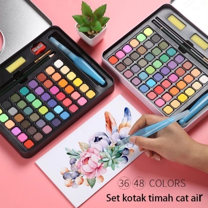 

Terlaris Apg Cat Air Lukis Anak Watercolor Set Lengkap Kuas Lukis/ Alat Melukis Promo Terbaru