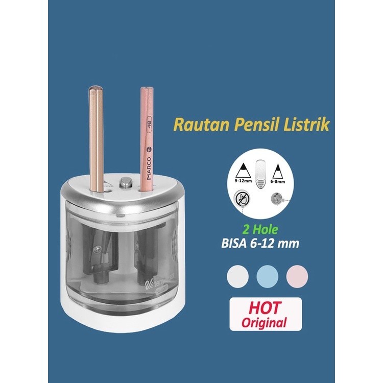 

RAUTAN PENSIL ELEKTRIK / ELECTRIC SHARPENER Rautan Serutan Electric Pencil Pensil Tenwin Otomatis