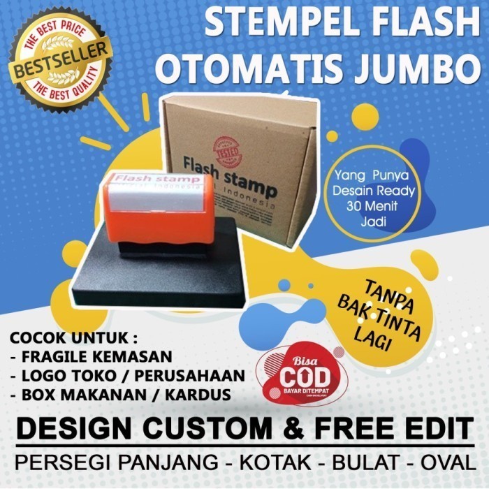 

STEMPEL FLASH JUMBO TINTA PERMANEN/TINTA PLASTIK - Tinta Plastik -fo2