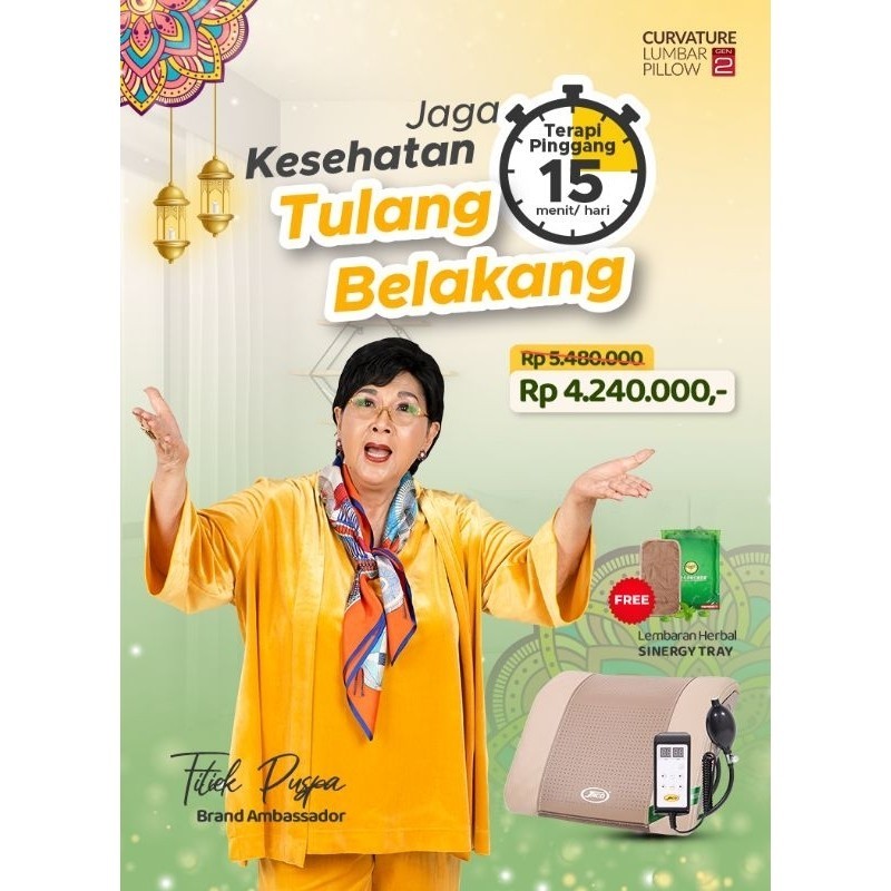 Jaco Alat Terapi Saraf Terjepit Lumbar Pillow Kesehatan Tulang Belakang