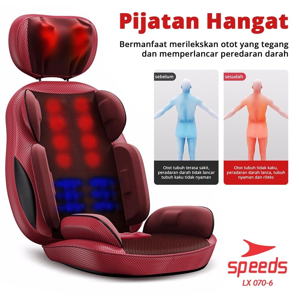 SPEEDS Kursi Pijat Elektrik Portable Massager Alat Pijat Terapi Refleksi Kesehatan Massage 070-4