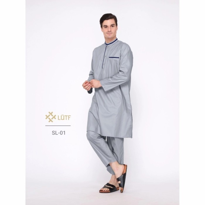 MURAH setelan muslim pria baju gamis koko + celana panjang dewasa set ikhwan