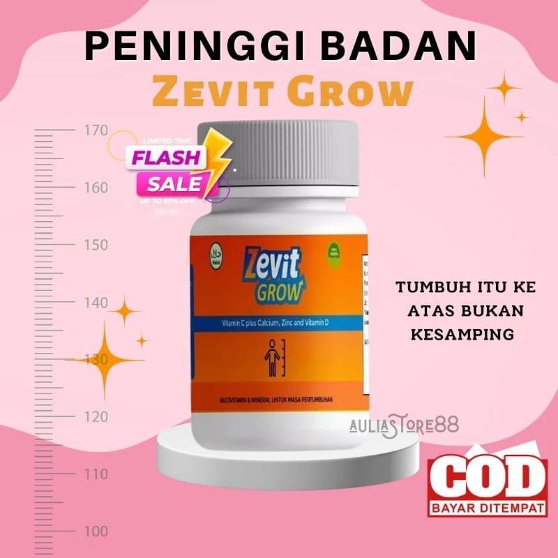 Promo mendadak Zevit grow peninggi badan Original 100| Zevit peninggi badan Ampuh |Zevit peninggi