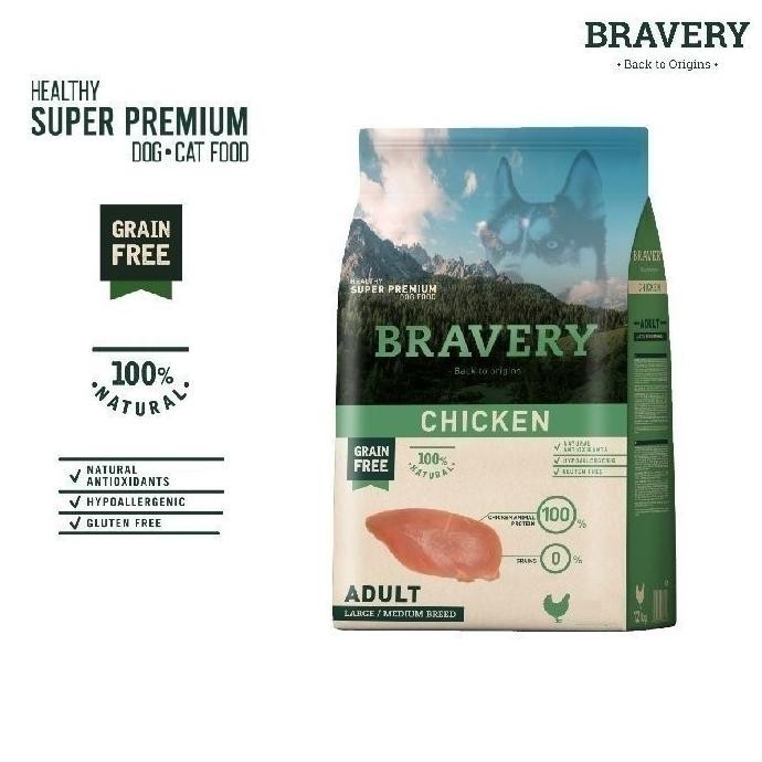 Bravery Dog Food Medium/Large Adult Repack 500G - Dog Food