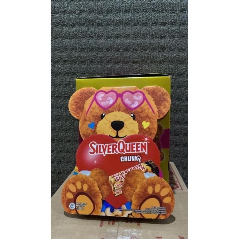 

{VALENTINE} Coklat silverqueen chunkybar edisi valentine bear mede isi 3 pcs 30gr TERLARIS