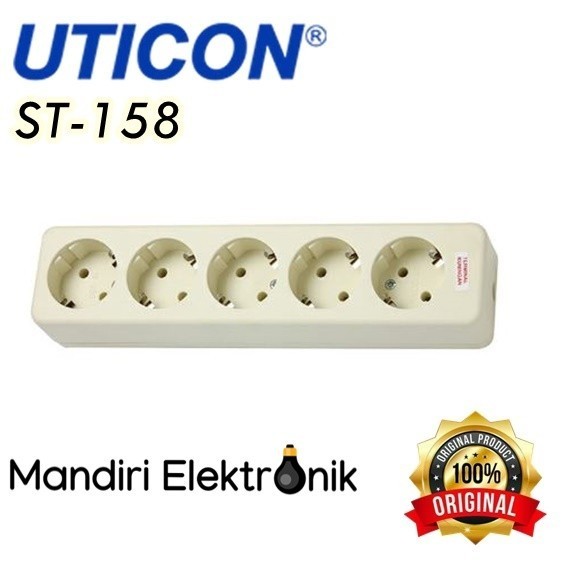 Stopkontak Uticon 5 Lubang St-158 - Stop Kontak Arde Uticon 5 Lubang Best