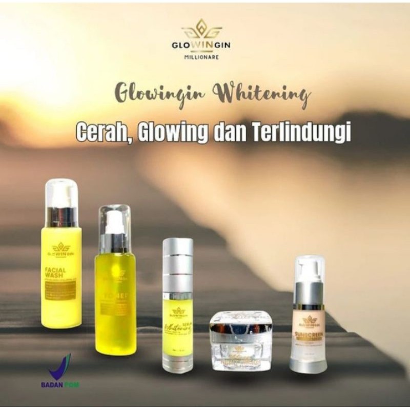 glowingin/glowingin skincare /1 paket komplit kk sudah BPOM bisa murah karna kita distributor kk