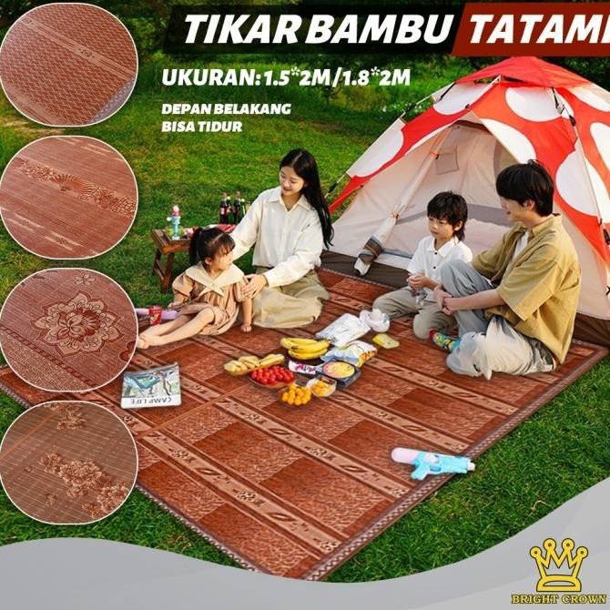 Tikar Bambu TATAMI / TIkar Lipat Bambu Tatami Ukuran 180 x 200cm