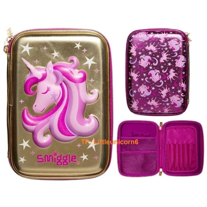 Risti Smiggle Unicorn Gold Backpack Lunchbag Hardtop Bottle Original