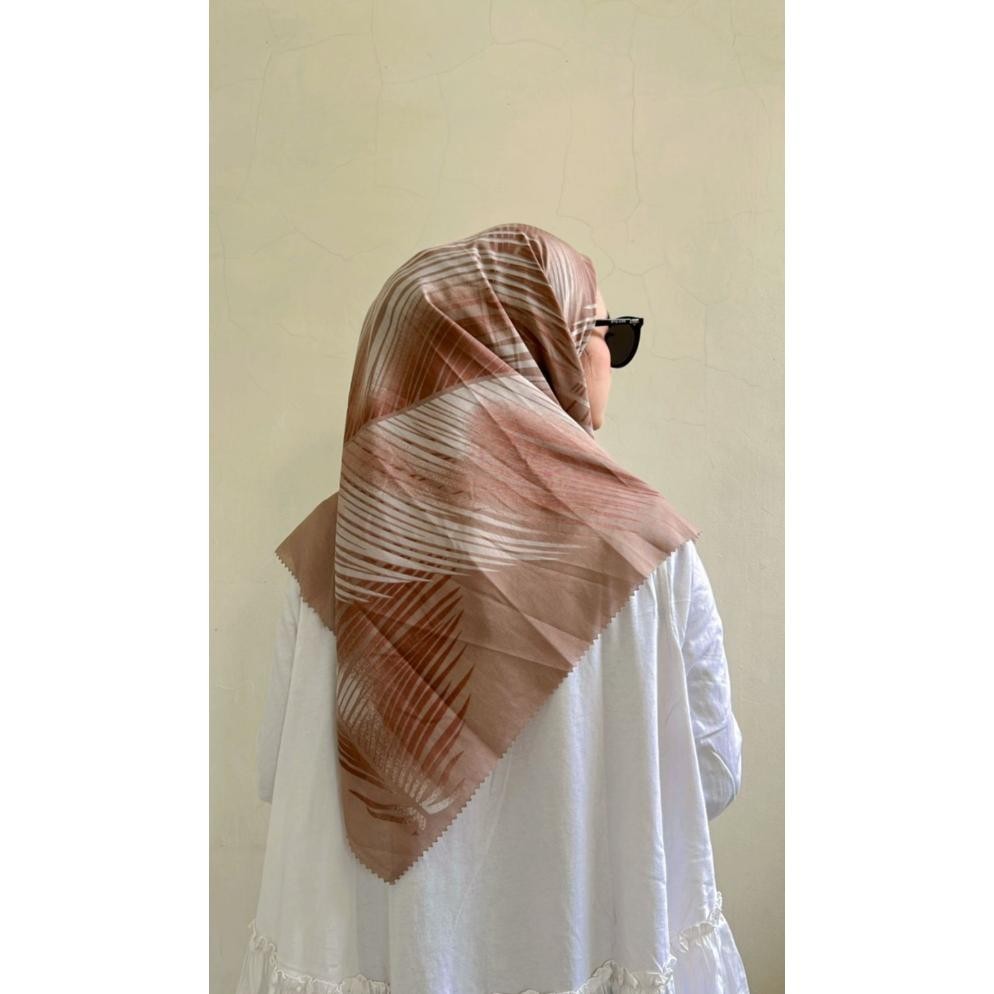 BIG SALE KERUDUNG SEGI EMPAT MOTIF DAUN HIJAB VOAL MOTIF DAUN SERIES LASERCUT KERUDUNG HIJAB SEGI EM
