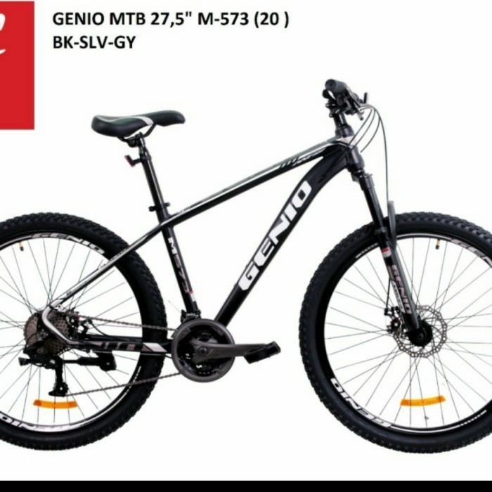Terlaris Sepeda Gunung 27,5 Mtb Genio M-573 Alloy 27 Speed Promo Terbaru
