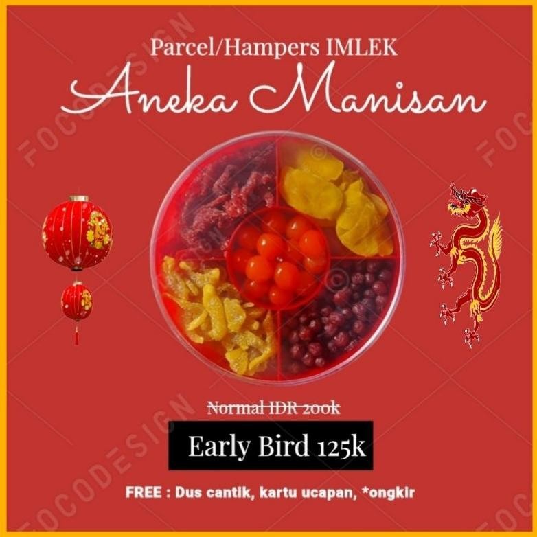 

CNY Aneka Manisan Jajanan cocok untuk Gift/kado/Parcel/Hampers IMLEK Valentine Ulang Tahun Birthday Even/moment Bahagia lainnya