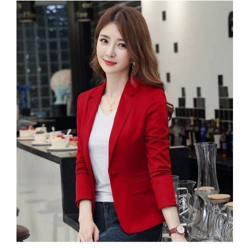 READY Blazer Wanita Korea Warna Merah Cabe