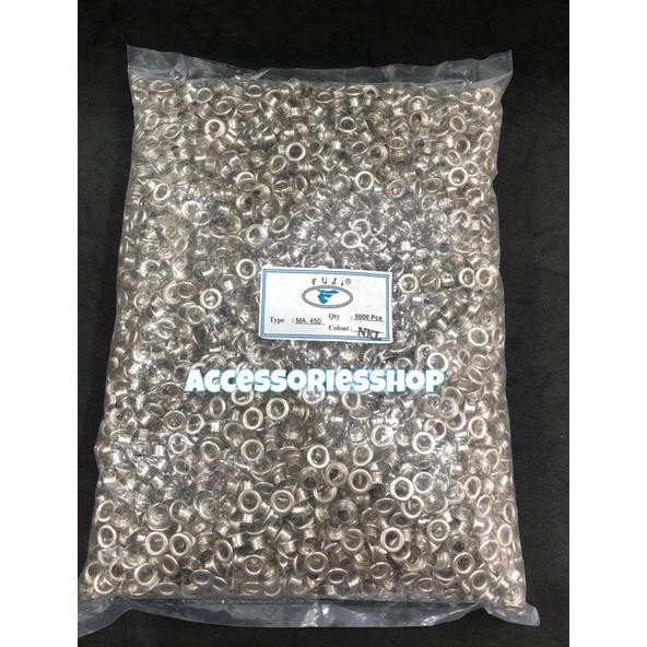 

Diskon Mata ayam eyelet 6mm(450) nikel-(1pack 5.000Pcs)