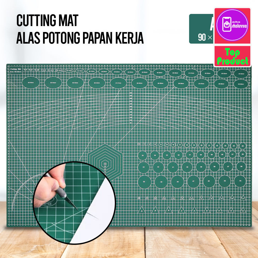 

SHMS Working Pad Cutting Mat Alas Potong Papan Kerja A1 90 x 60 cm IYGR Green