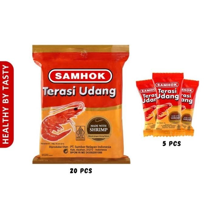 

Terasi Udang Samhok 1 Pack isi 20 x 6 gr Terasi Samhok Sachetan