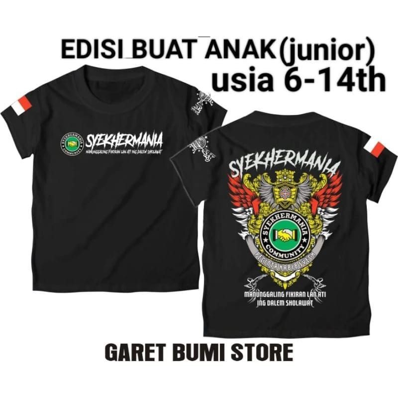 Kaos syekhermania anak-anak, kaos habib syeck anak, kaos syekhermania indonesia, kaos santri anak