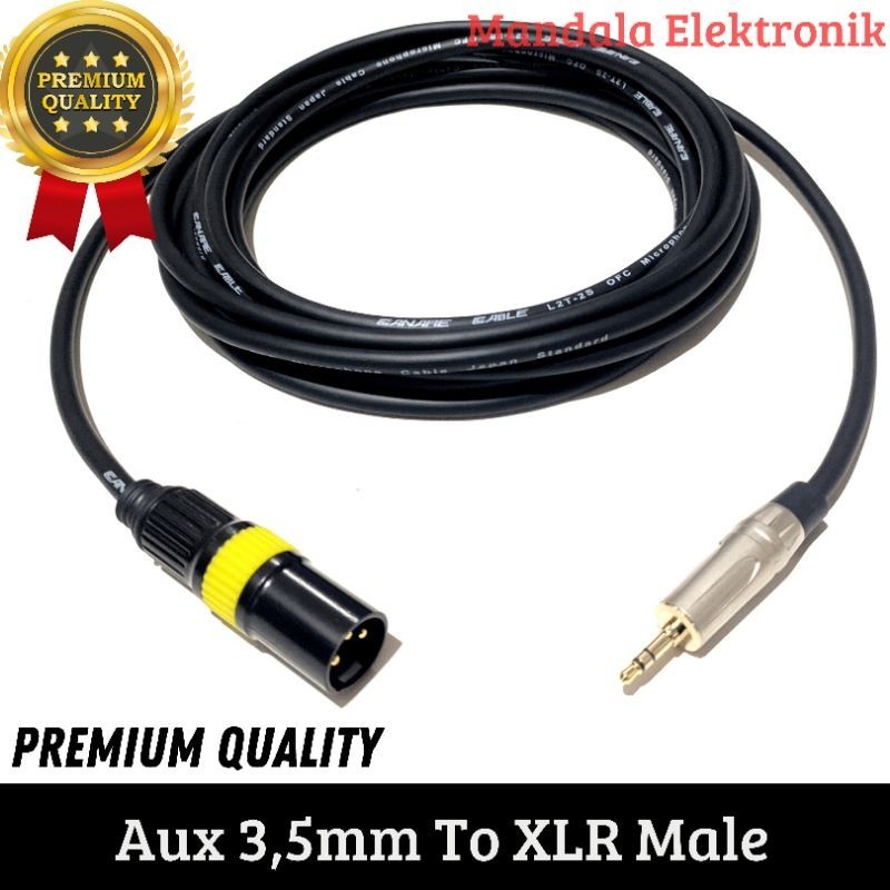 kabel jack audio aux 3.5 mm to Xlr male 3 pin 10m