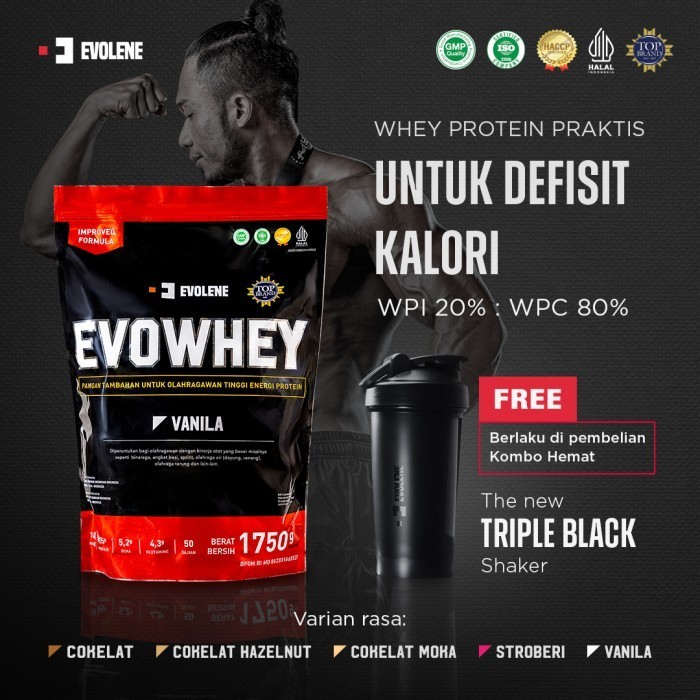 EvoWhey Evolene Whey Protein 50 Sachet - Suplemen Fitness